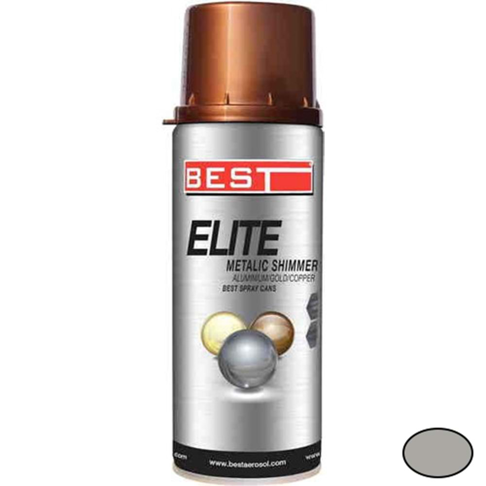 BEST ELİTE PARLAK METAL ALÜMİNYUM SPREY BOYA 400 ML