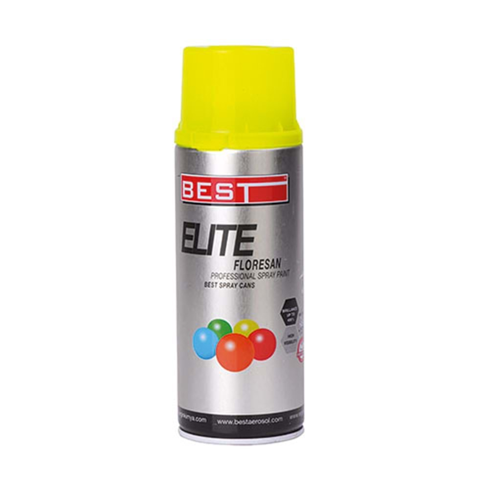 BEST ELİTE FLORESAN SARI SPREY BOYA 400 ML