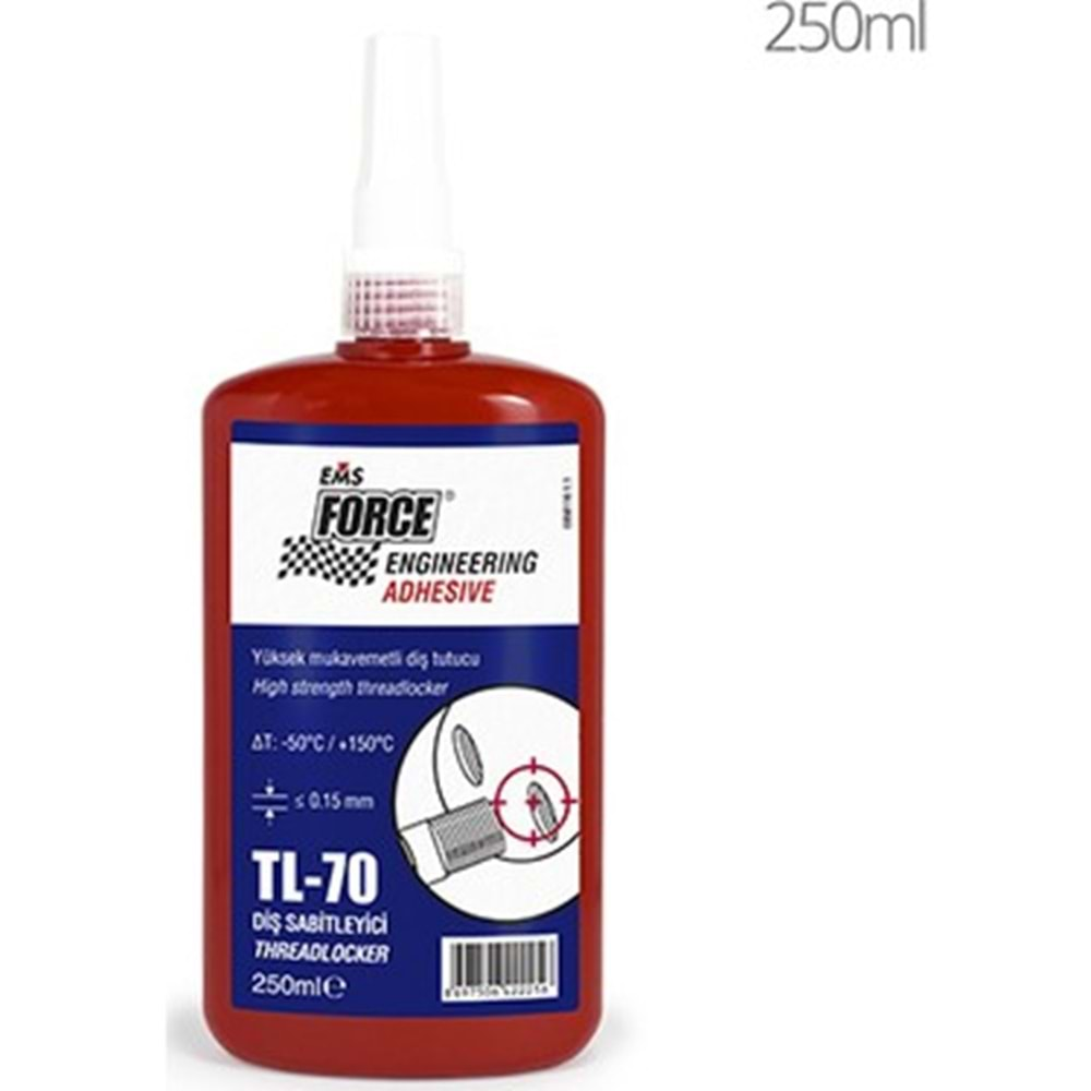 EMS FORCE TL-70 CİVATA SABİTLEYİCİ YÜKSEK KUVVET 250 ML