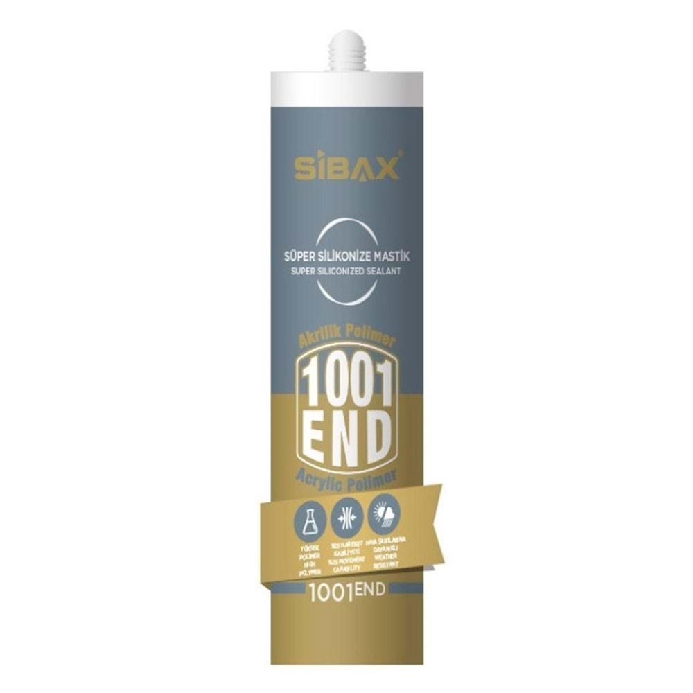 SİBA 1001END SİLİKONİZE BEYAZ MASTİK 310 ML