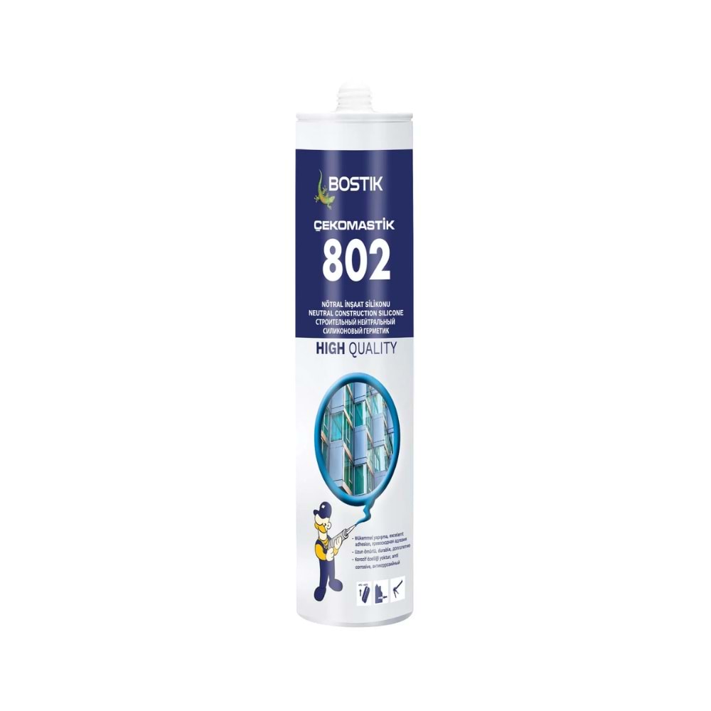 BOSTİK 802 NOTRAL İNŞAAT SİLİKONU SİYAH 280 ML