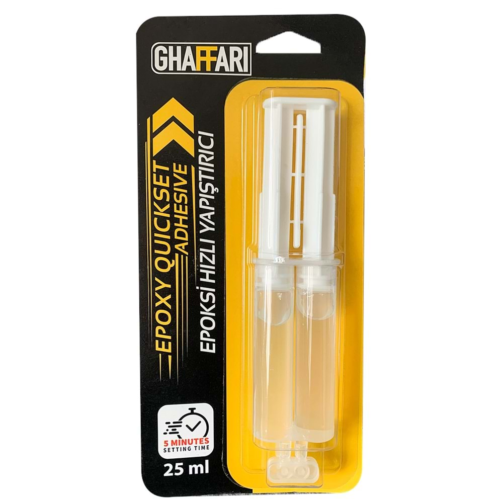 GHAFFARI EPOXY ADHESIVE ŞIRINGA YAPIŞTIRICI ŞEFFAF 25 ML