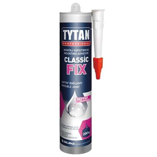 TYTAN PROFESSİONAL CLASSİC FİX MONTAJ YAPIŞTIRICI ŞEFFAF 310 ML