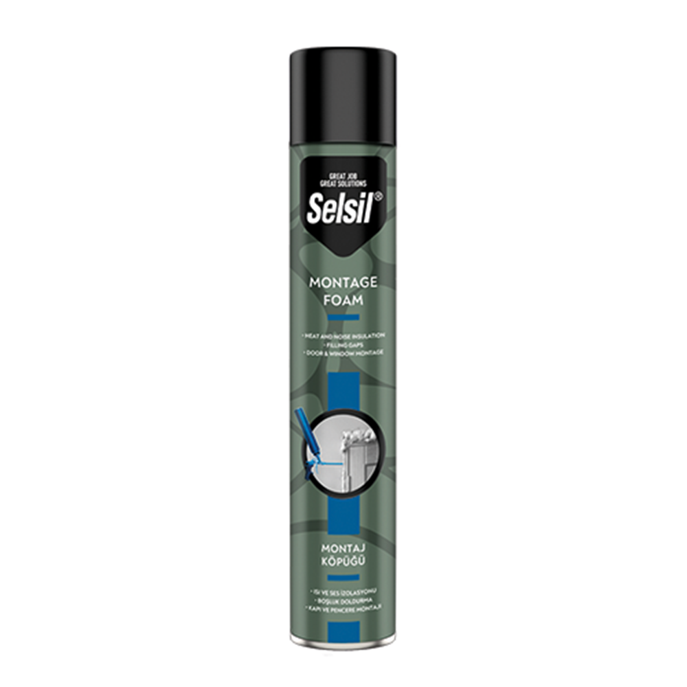 SELSİL MONTAJ KÖPÜĞÜ 600 GR 750 ML ( MAVİ DİZAYN)